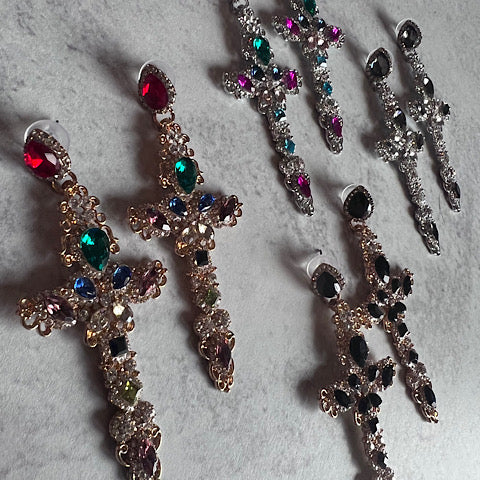 The Vintage Cross Earrings
