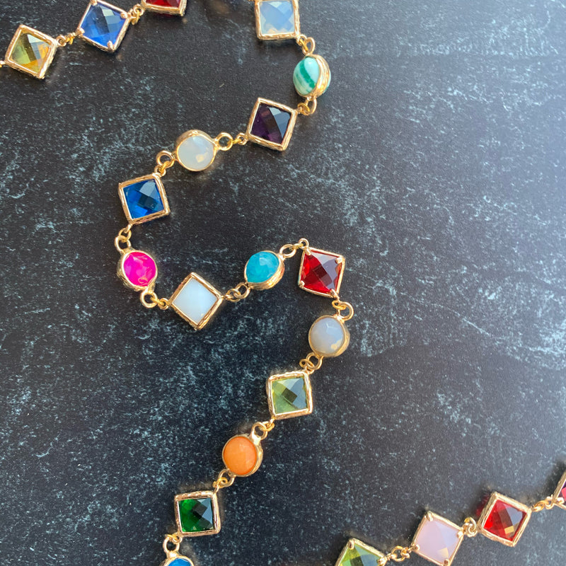 Multi-shaped Crystal Beads Face Mask Chain (3 ways)