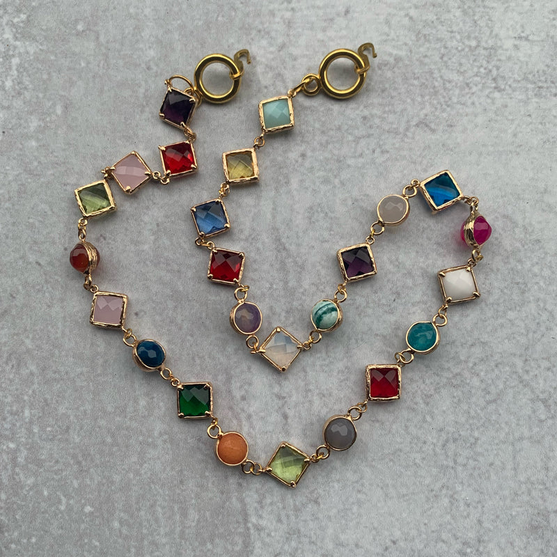 Multi-shaped Crystal Beads Face Mask Chain (3 ways)