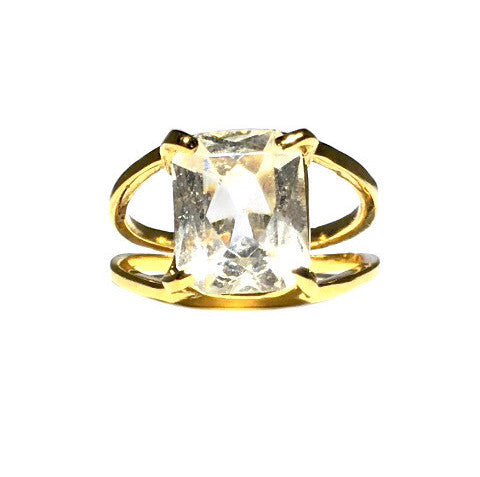 Cubic Zirconia Gold Ring