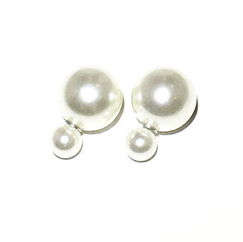 Elegant Pearl Double Sided Earrings