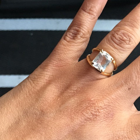 Cubic Zirconia Gold Ring