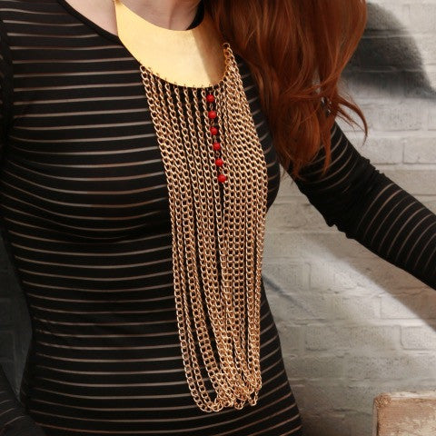 Coral Choker Body Chain