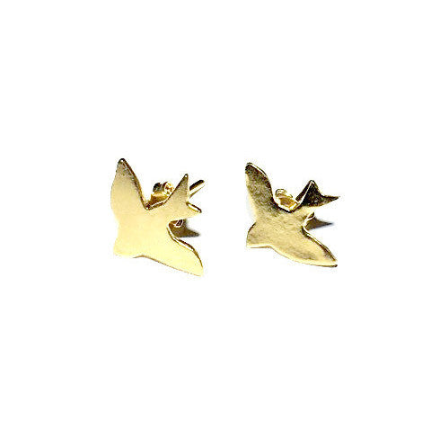 Tiny Seagull Stud Earrings