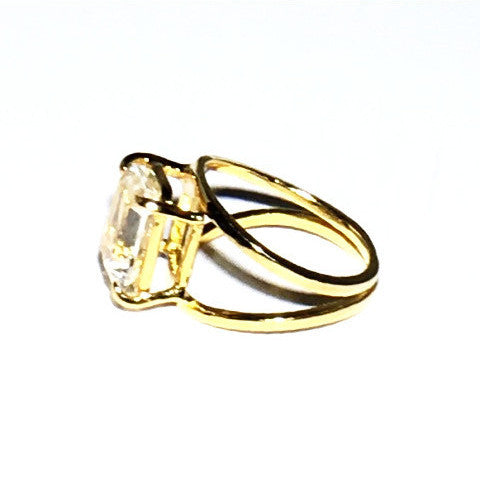 Cubic Zirconia Gold Ring
