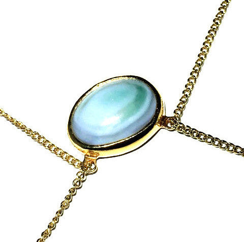 Double Strand Fluorite Pendant Necklace